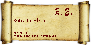 Reha Edgár névjegykártya
